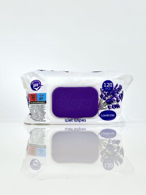 Sleepy mitrās salvetes “Lavender” – 120 gab