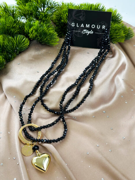 Gara melno kristālu kaklarota