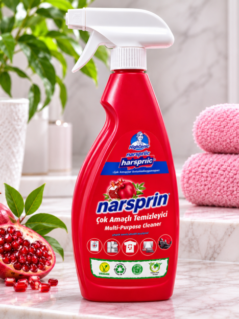 HighGenic Narsprin – universāls tīrīšanas līdzeklis ar granātābolu aromātu, 750 ml