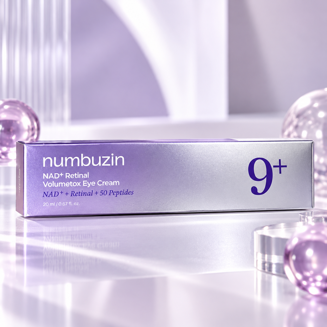 Numbuzin No.9 NAD+ Retinal Volumetox Eye Cream – nostiprinošs acu krēms ar retinālu un 50 peptīdiem, 20 ml - Image 1